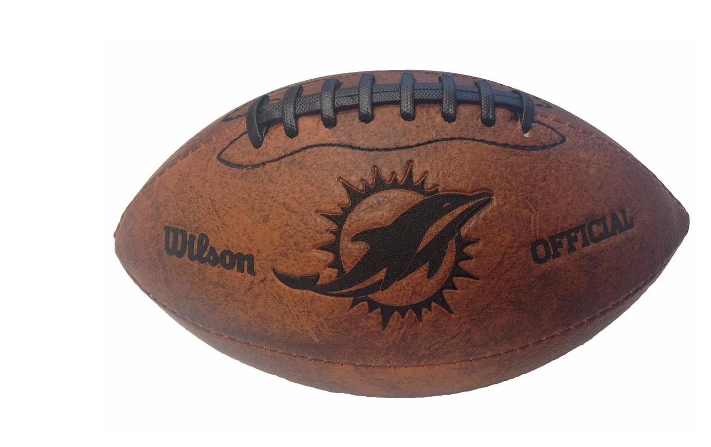 Miami Dolphins 9" Throwback Football Vintage logo