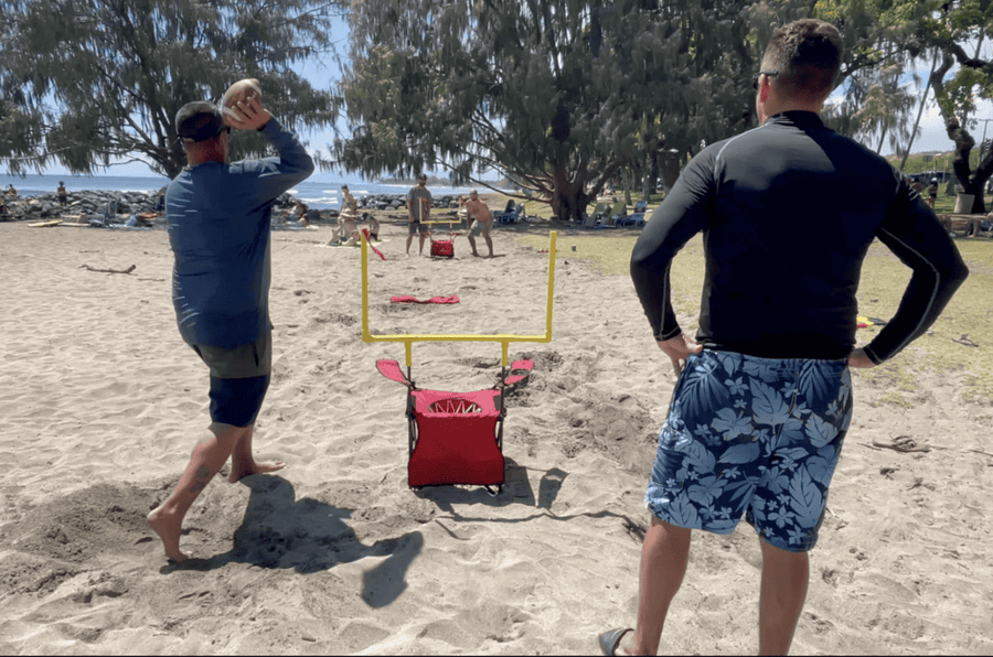 Thrilling Beach Football Game