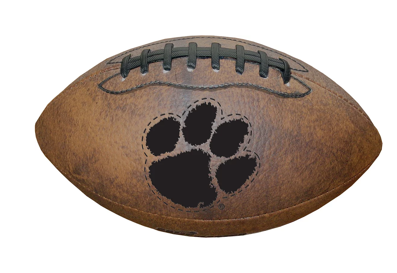 Clemson 9" Throwback Football Vintage logo